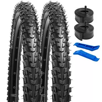 Комплект из 24 покрышек 60TPI Super Bicycle Tire 24 Tube American Valve 32mm Tire Tire Bicycle Tire Tire 24 Inch Cross Bike Tire Mountain bike Tire 2, 1.95
