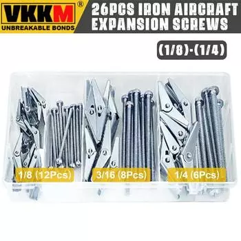 Комплект из 26 железных винтов для расширения самолета