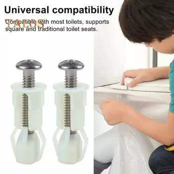 Комплект из 2/4 болтов для сиденья унитаза, прочные универсальные винты для сиденья унитаза, простая установка, винты для крепления крышки унитаза 2pcs