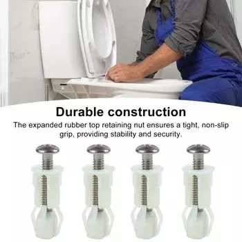 Комплект из 2/4 болтов для сиденья унитаза, прочные универсальные винты для сиденья унитаза, простая установка, винты для крепления крышки унитаза 2pcs