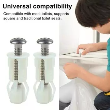 Комплект из 2/4 болтов для сиденья унитаза, прочный универсальный комплект винтов для сиденья унитаза 2pcs