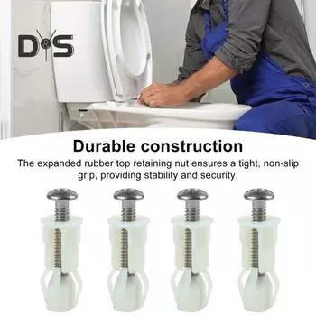 Комплект из 2/4 болтов для сиденья унитаза, прочные универсальные винты для сиденья унитаза, простая установка, винты для крепления крышки унитаза 2pcs