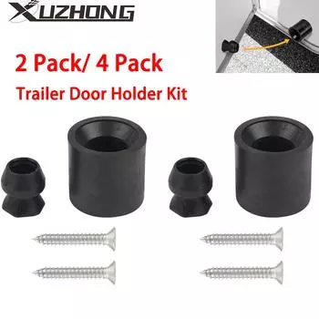 Комплект из 2/4 держателей дверей прицепа, низкопрофильный резиновый бампер для держателя дверей прицепа, подходит для большинства прицепов для автофургонов SLJ-1208-BK