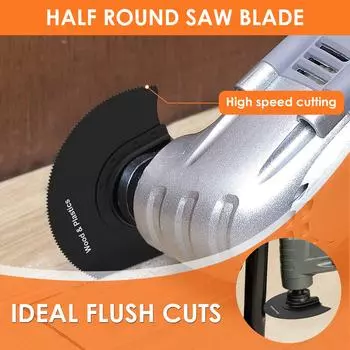 Комплект из 2/6 колеблющихся пильных полотен, 3-1/2-дюймовое полукруглое пильное полотно из высокоуглеродистой стали, многофункциональные лезвия, быстросъемные колебательные