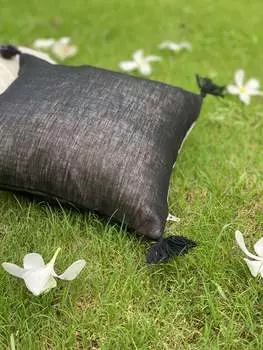 Комплект из 2 чехлов для подушек из льна - 12*12 дюймов