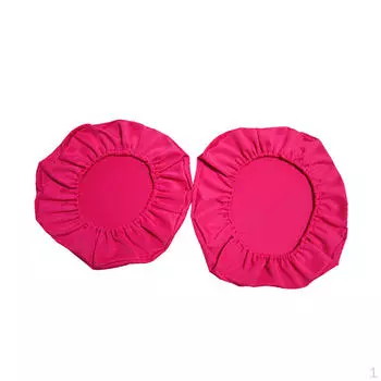 Комплект из 2 чехлов для сидений для детского вращающегося стула из полиэстера Rose Red