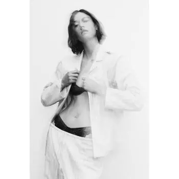 Комплект из 2-х кружевных трусиков-стрингов HM черного цвета