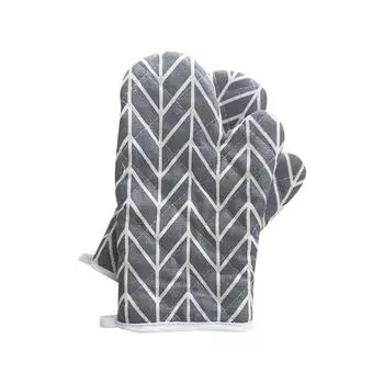 Комплект из 2-х прихваток для духовки, термостойкие прихватки для духовки с мягкими кухонными принадлежностями One Size серый