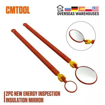 Комплект из 2 изолированных досмотровых зеркал 1000 В, телескопические и гибкие досмотровые зеркала для гибридных и электрических транспортных средств 20 мм и 40 мм CHINA