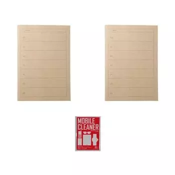 [Комплект из 2 книг] Тетрадь для расписания А5 32 листа (64 страницы) Для еженедельного комплекта из 2 книг / С бонусом (мобильный очиститель) MUJI без торговой марки