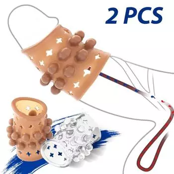 Комплект из 2 колец для пениса, высокоэластичные кольца для пениса для повышения эрекции полового члена, выносливости, долговечной мужской секс-игрушки для пар 2 pcs