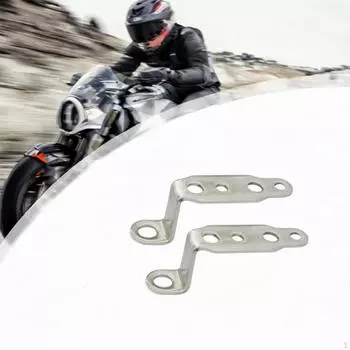 Комплект из 2 кронштейнов для крепления фары на мотоцикл серебряный