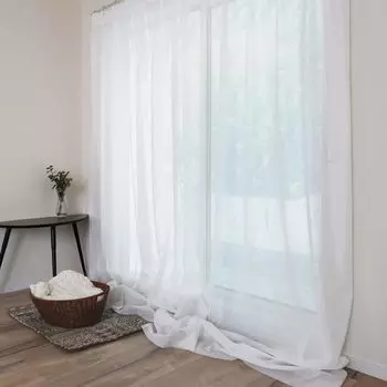 Комплект из 2 кружевных занавесок свободного кроя 34108 с геометрическим узором, ширина 100 см x 250 см, зеркальные кружевные занавески свободного кроя, скандинавский стиль, изменяемая длина белый