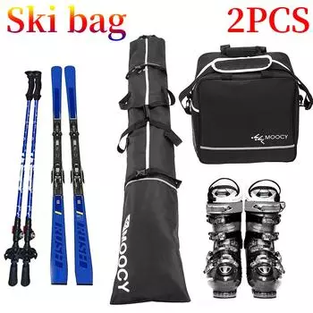 Комплект из 2 лыжных сумок, сумка для сноуборда и ботинок, большая вместимость, водонепроницаемый лыжный рюкзак, лыжные дорожные сумки, комплект лыжных принадлежностей