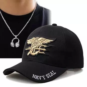 Комплект из 2 мужских бейсболок, ожерелье, кепка для отдыха на открытом воздухе, спортивная кепка, ожерелье, кепка-гермошлем, пара, сетка, красная модная шляпа от солнца темно-синий