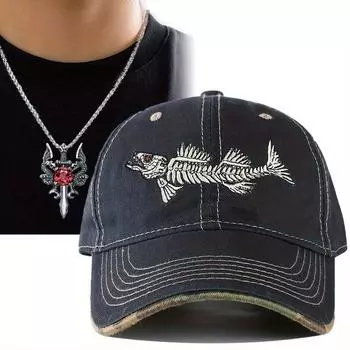 Комплект из 2 мужских бейсболок, ожерелье с вышитым крестом, женская спортивная мода для отдыха, солнцезащитная шляпа с утиным язычком, солнцезащитная кепка для пары чёрный