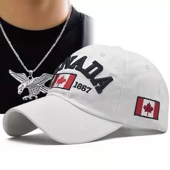 Комплект из 2 мужских бейсболок, ожерелий, вышитых хлопковых пеплумов, кепок с язычком от солнца, сетчатых козырьков, крестообразной цепочки, ожерелья, солнцезащитных кепок чёрный