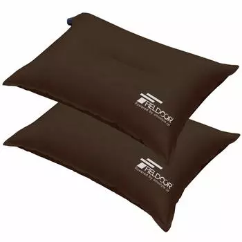 Комплект из 2 надувных подушек FIELDOOR В комплекте с удобным чехлом для хранения Ширина 44 см x Глубина 30 см x Толщина 10 см Воздушная подушка Воздушная подушка для путешествий и кемпинга