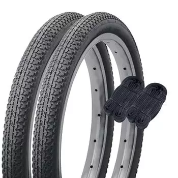 Комплект из 2 пар камер для велосипедных покрышек Shinko 20 дюймов, стандартные покрышки 20 x черного цвета SR165 60311 каждая, 1,50 H/E чёрный