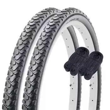 Комплект из 2 пар камер для велосипедных покрышек Shinko 22 x черные SR046 60080 22 дюйма каждая, внедорожные 1,75 H/E чёрный