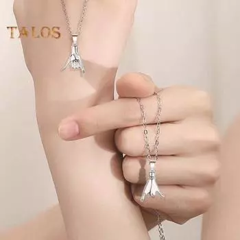 Комплект из 2 парных ожерелий для пар Pinky Promise, парные ожерелья для лучших друзей, подарок на годовщину Дня святого Валентина