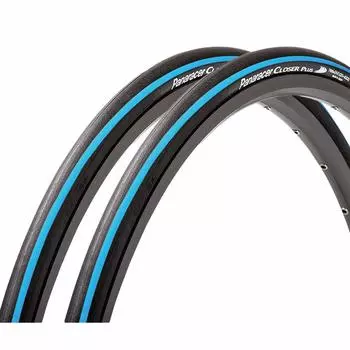 Комплект из 2 покрышек Panaracer Clincher Closer Plus CLOSER PLUS для шоссейного велосипеда, кроссового велосипеда, тренировок, гонок [70025C] (синий)