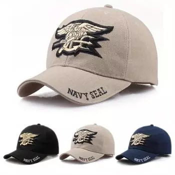 Комплект из 2 предметов: бейсболка, ожерелье, кепка для активного отдыха, спортивная шляпа, бейсболка Navy SEAL, крест, ожерелье с подвеской, солнцезащитная шляпа темно-синий