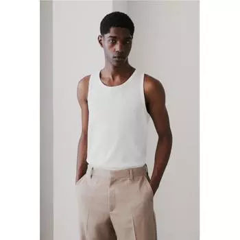 Комплект из 2 предметов без рукавов, облегающий ребристый топ HM, белый XS