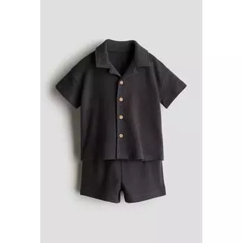 Комплект из 2 предметов хлопкового джерси HM, темно-серый 1218M