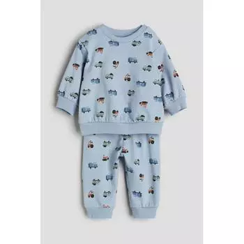 Комплект из 2 предметов HM Sweat, голубой Автомобиль