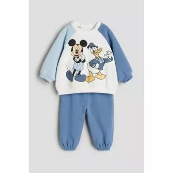 Комплект из 2 предметов HM Sweat синий с Микки Маусом