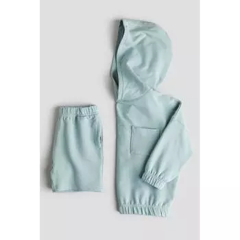 Комплект из 2 предметов HM Sweat Светло-пыльный бирюзовый