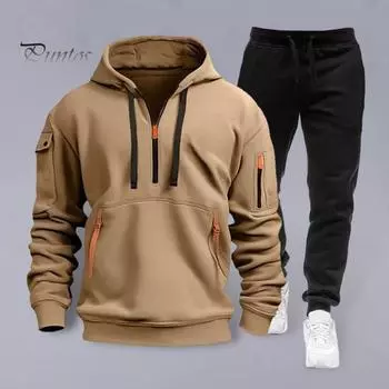 Комплект из 2 предметов: мужская толстовка, брюки, комплект с капюшоном, завязками на шнурке, длинные спортивные топы с эластичной талией, длинные брюки, однотонный мешковатый спортивный костюм S вино красного