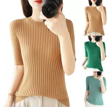 Комплект из 2 предметов Пижама для женщин Карманы Футболка Топы и штаны Повседневный комплект M чёрный