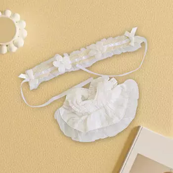 Комплект из 2 предметов: платье для кукол и повязка на голову, миниатюрная одежда для девочек ростом 20 см colorful