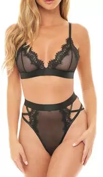 Комплект из 2 предметов Прованс, черный S/M прозрачный