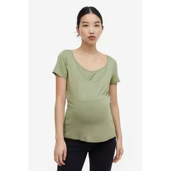 Комплект из 2 предметов топа для кормления HM MAMA, черный, хаки, зеленый