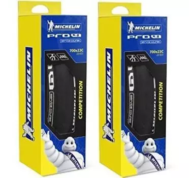 Комплект из 2 шин MICHELIN Pro4 Endurance V2 Clincher 700c для шоссейных дорог (Черный, 70023с) [Элемент]
