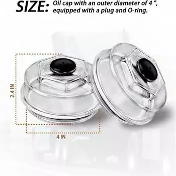 Комплект из 2 шт. 4 Запасная масляная крышка ступицы прицепа 183772 для 10K-16K Dexter Крышка подшипника