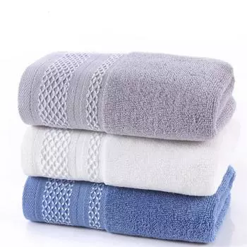 Комплект из 2 шт., белые плотные банные полотенца из 100% хлопка, мягкие и хорошо впитывающие, для душа, 100% хлопка, многоцветные, 74x34 см 34x74cm 2pcs