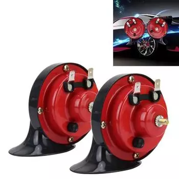 Комплект из 2 шт. SEGER Supertone 12 В, высокий тон/низкий тон, 118 дБ, двойной рупорный комплект с кронштейном