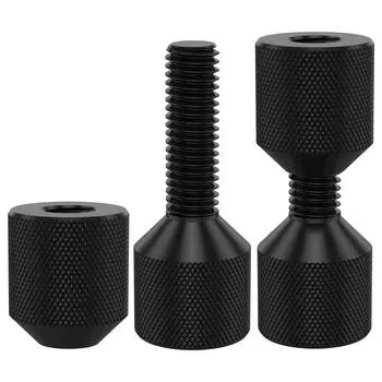 Комплект из 2 шт. штифтов для выравнивания фланцев с двумя отверстиями, алюминиевый комплект штифтов с двумя отверстиями 6061, штифт премиум-класса с двумя отверстиями, резьбовой штифт для выравнивания чёрный