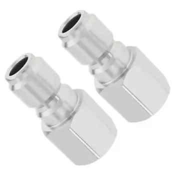 Комплект из 2 стальных быстросъемных муфт для мойки высокого давления, фитинг 3/8 дюйма с внутренней резьбой NPT, прост в использовании для уборочных машин F