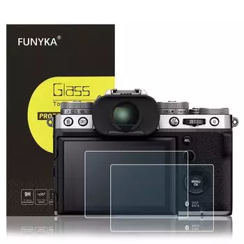 Комплект из 2 стекол Fujifilm для защиты ЖК-дисплеев Совместимость с Fujifilm XT3 Пропускаемость или выше Высокая твердость 9H Водоотталкивающие свойства Маслоотталкивающие свойства