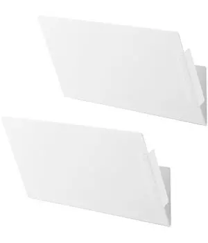 Комплект из 2 стеллажей для хранения отпечатков с магнитным вертикальным и горизонтальным соединением Yamazaki Jitsugyo, белого цвета, Ш32 x Г8 x Башня со стопором, органайзер для документов 1341 белый