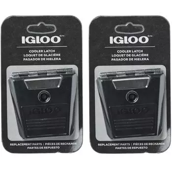 Комплект из 2 стоек-защелок Igloo Cooler Hybrid из нержавеющей стали/пластика и винтов, черный.