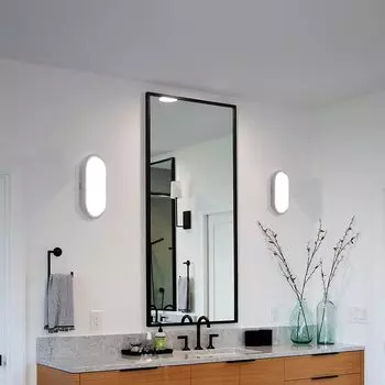 Комплект из 2 светодиодных потолочных светильников, белый, 15 Вт, 220 В, диаметр 21 см, белый