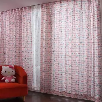 Комплект из 2 термозанавесок Sanrio в Hello Kitty Ширина 100 x 200 см Длина Розовый (Сделано в Японии) [СБ-6] розовый