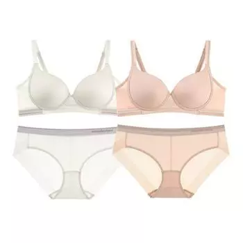 Комплект из 2 трусиков-бюстгальтеров Wonder Bra с полным покрытием (Ванильный крем + светлая кожа) WBW3M2324_T 85A/100
