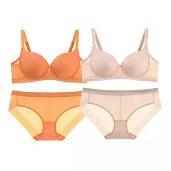 Комплект из 2 трусиков-бюстгальтеров Wonder Bra с полным покрытием (Мандарин + Светлая кожа) WBW3M2224_T 75B/90